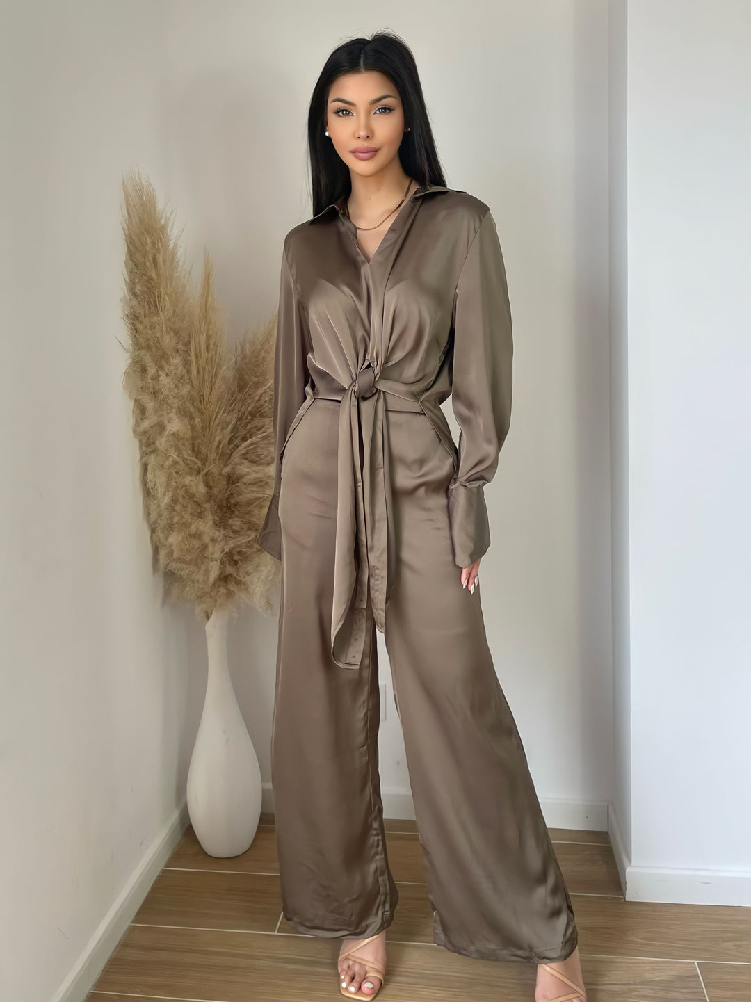 Ensemble satin Taupe / 1190