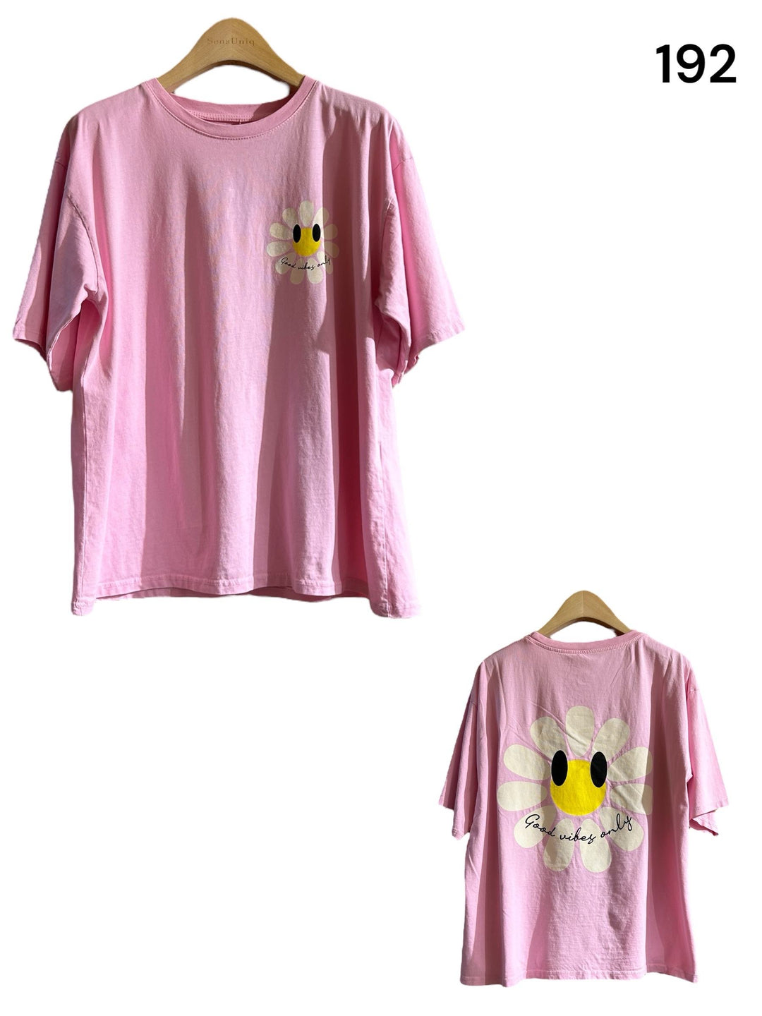 T-shirt rose fleuri