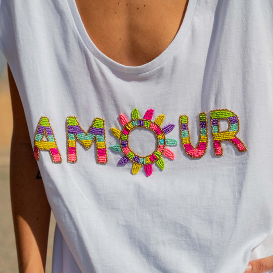 t-shirt blanc amour