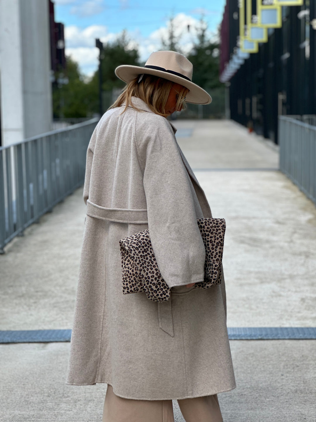 Manteau laine Taupe Lesly