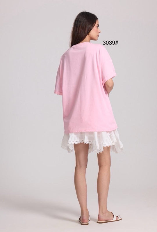 T-shirt Rose oversize Lucie