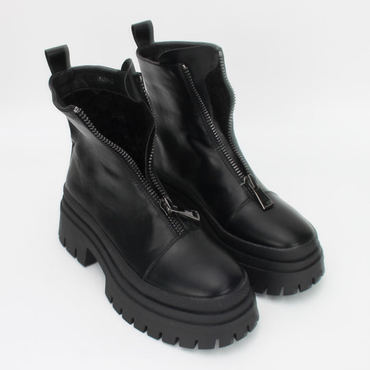 Bottines noir Zipper