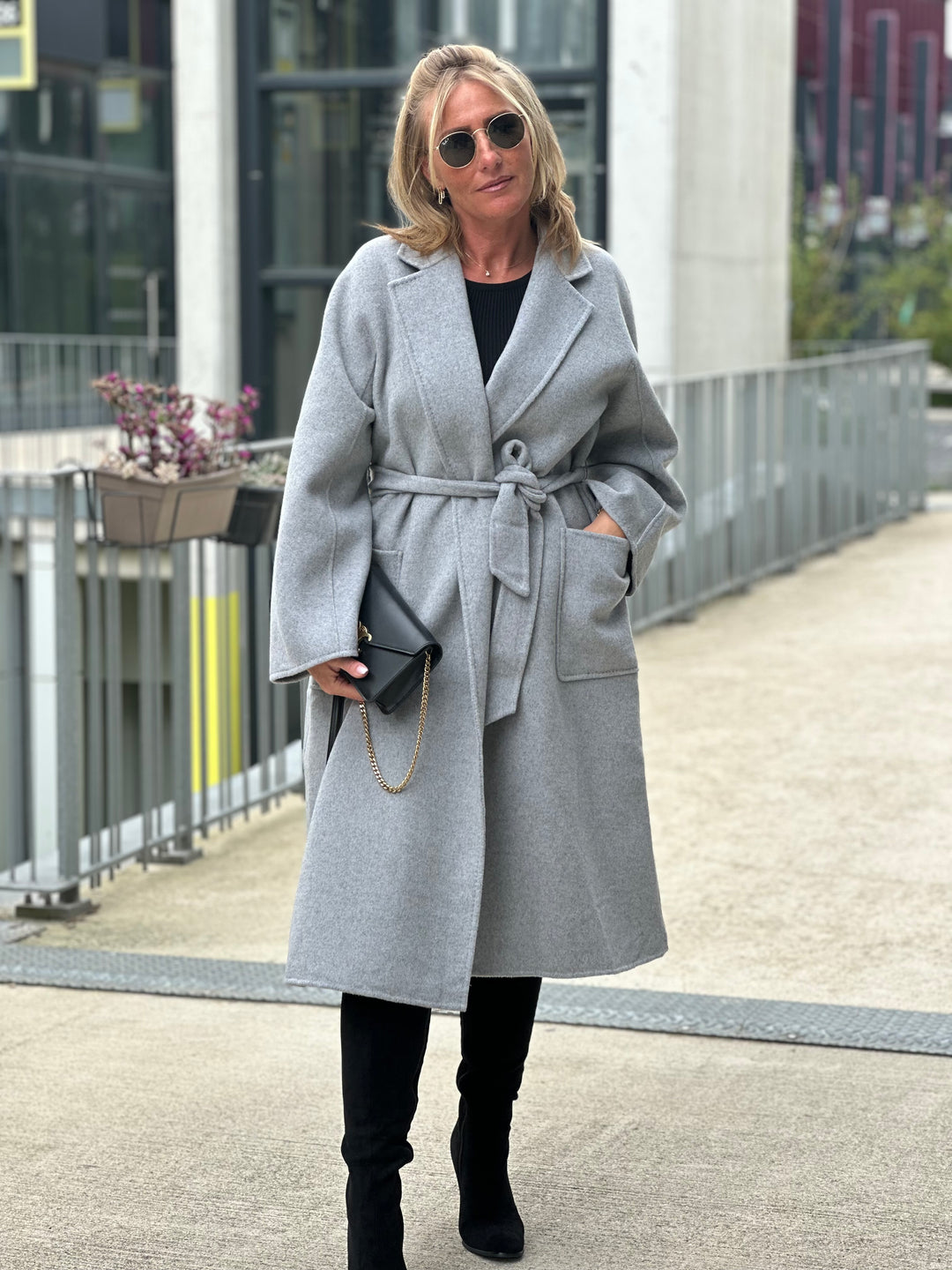 Manteau laine Gris Lesly