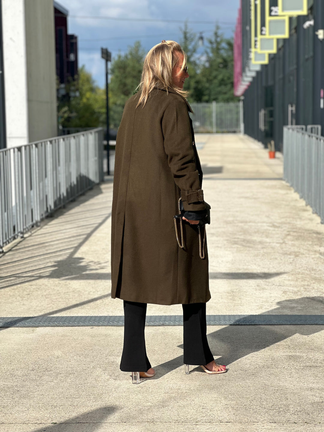 Manteau laine kaki Joanna