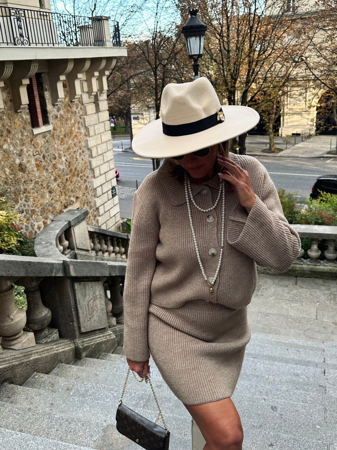 Ensemble maille Lucie taupe / Dr