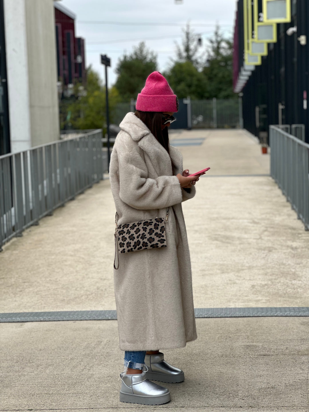 Manteau fourrure longue Véronique beige