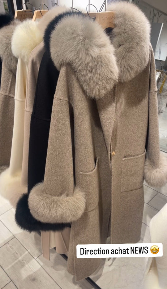 Manteau Veronica version longue Taupe