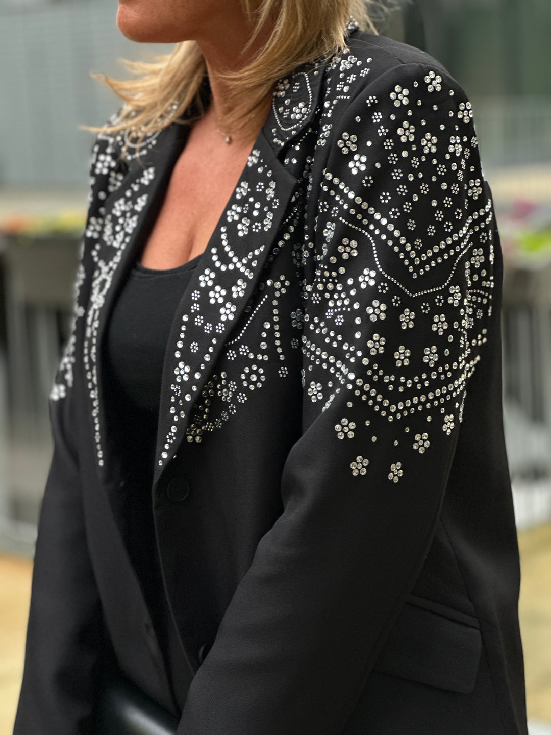 Blazer manches strass