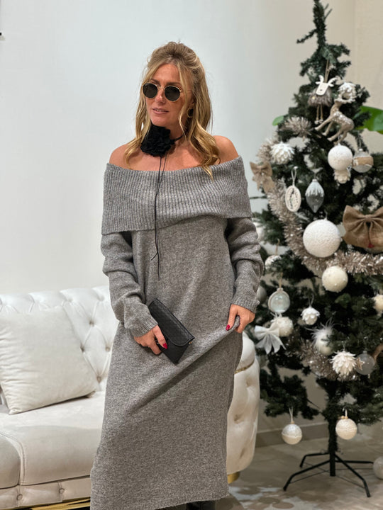 Pull robe col bateau Marielle Gris/ sk- 28599