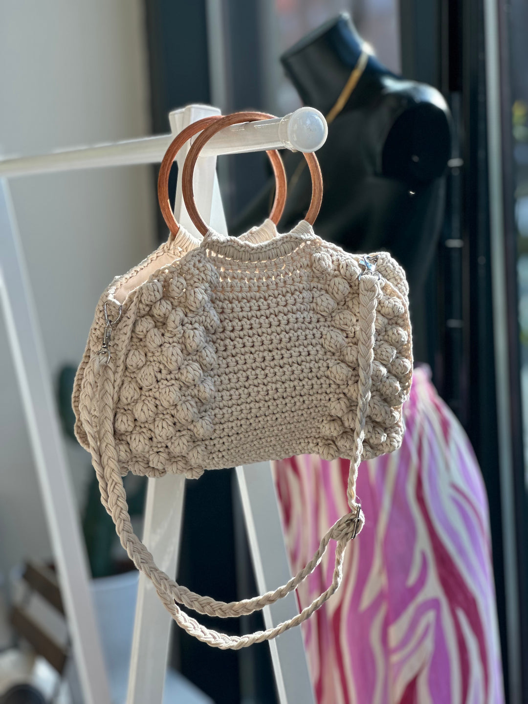 Sac tressé boules