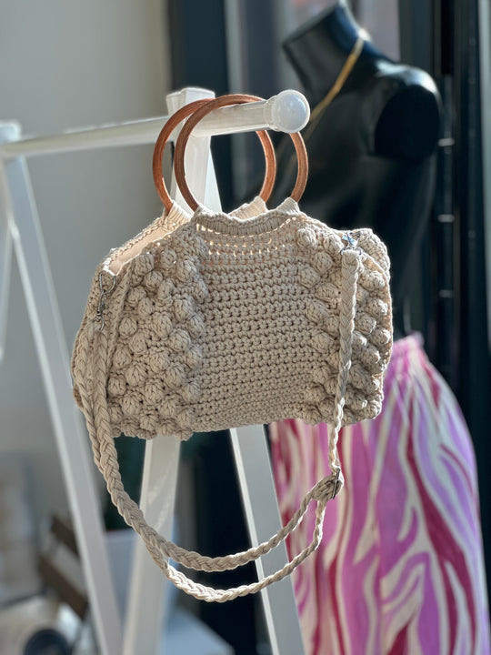 Sac tressé boules