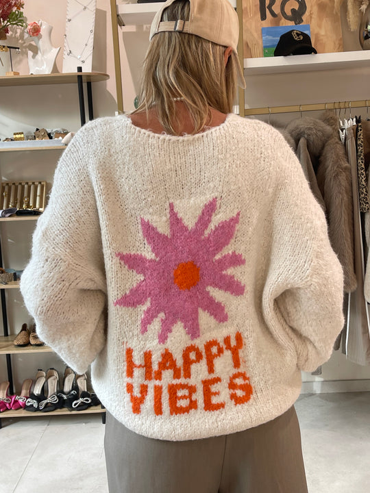 Pull douce happy vibe