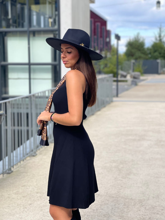 Robe milong noir Léa