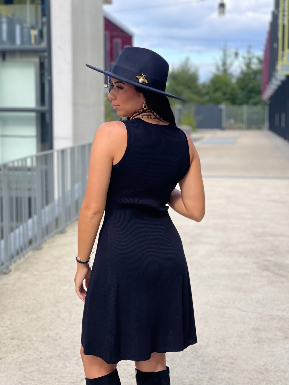 Robe milong noir Léa