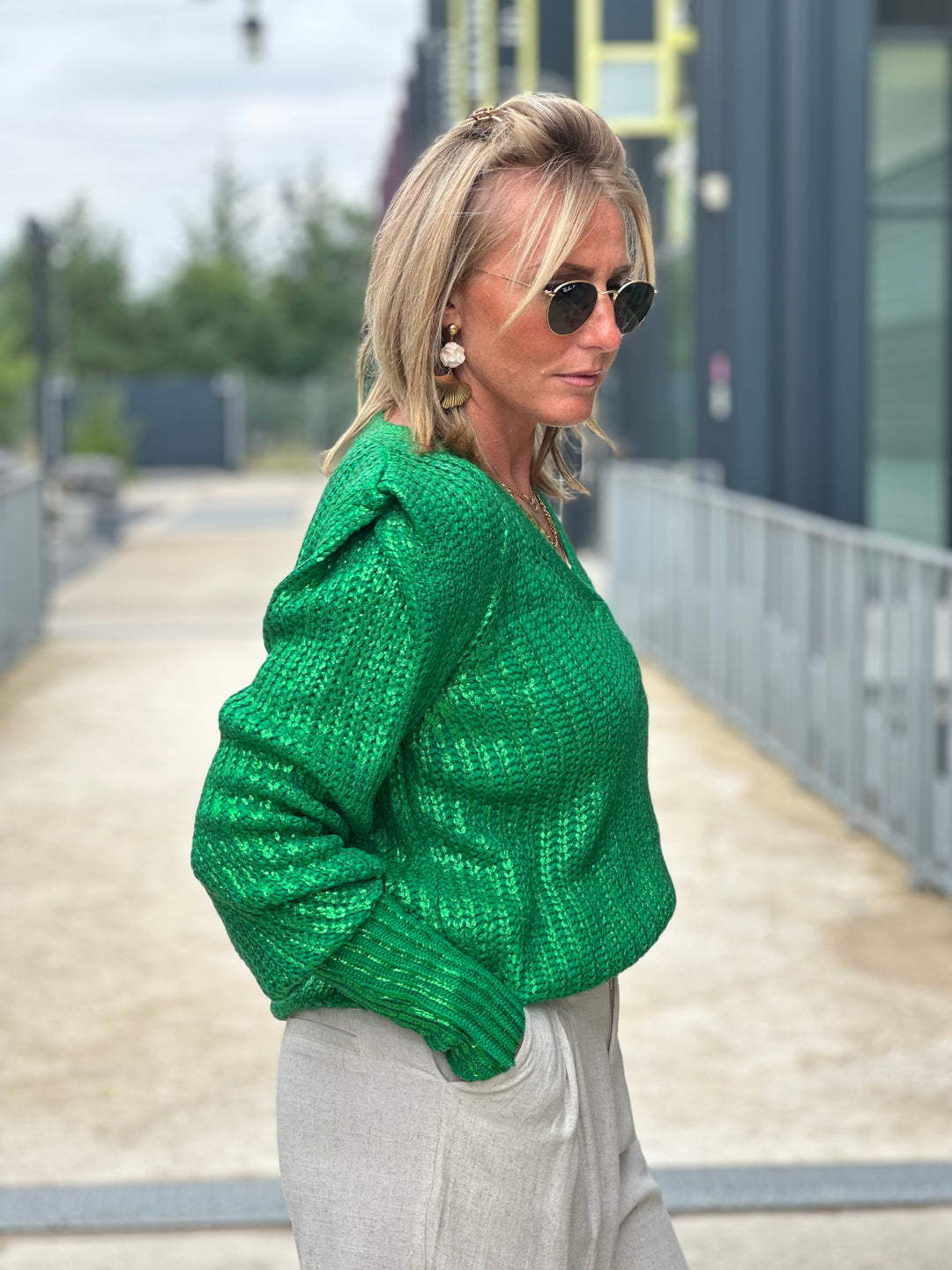 Gilet métallique épaules Vert