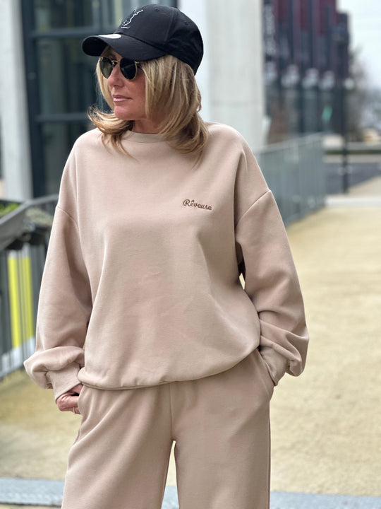 Ensemble jogging rêveuse beige