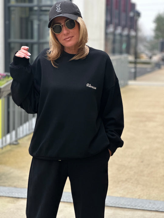 Ensemble jogging rêveuse Noir