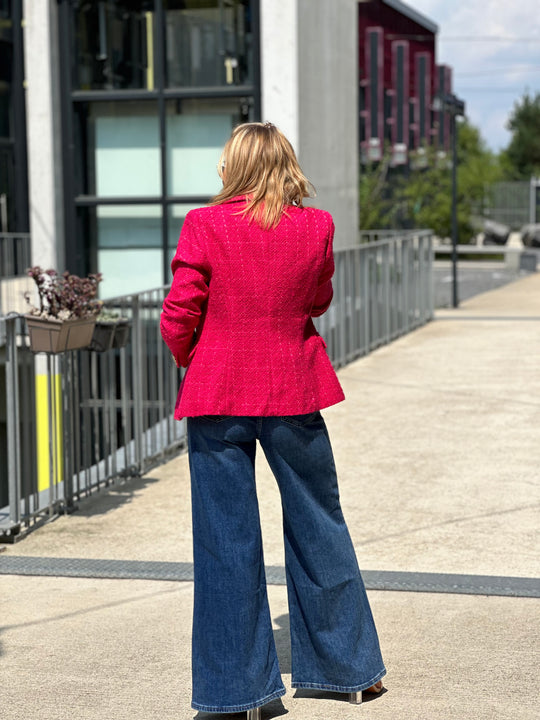 Veste tweed fushia/rose Emma