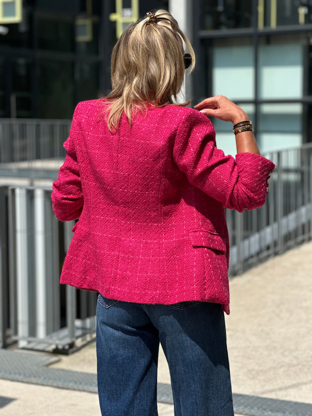 Veste tweed fushia/rose Emma