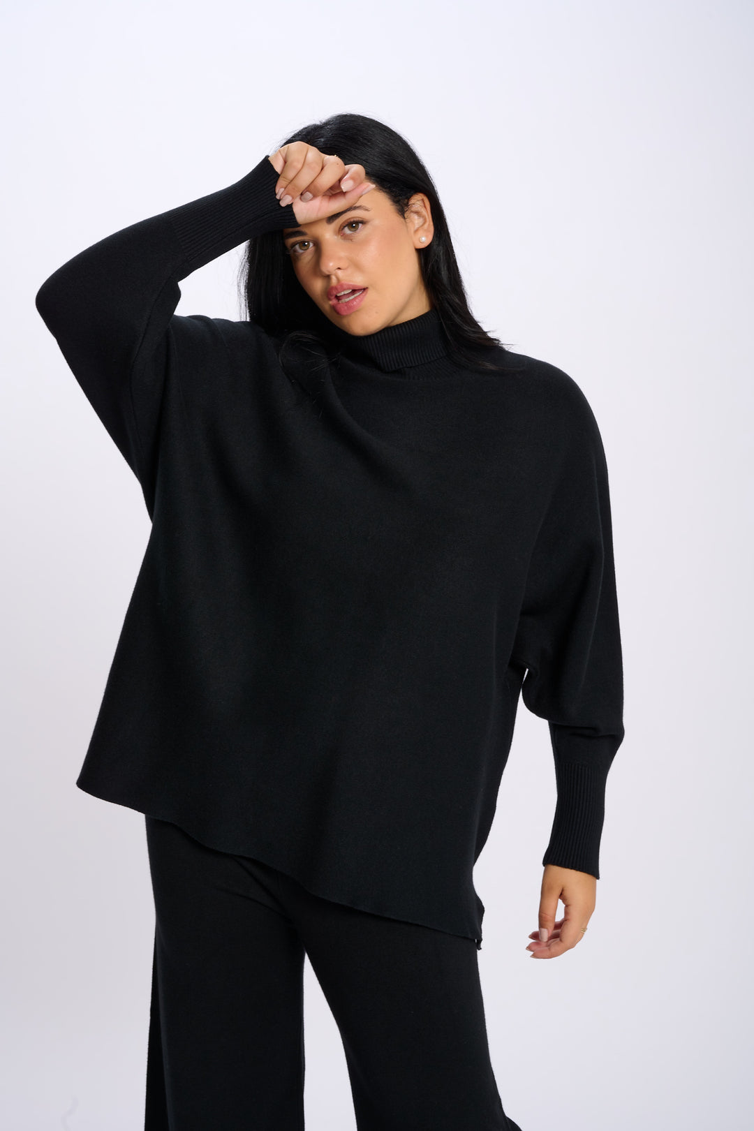 PULL COL ROULE SOPHIE NOIR (40 au 50)