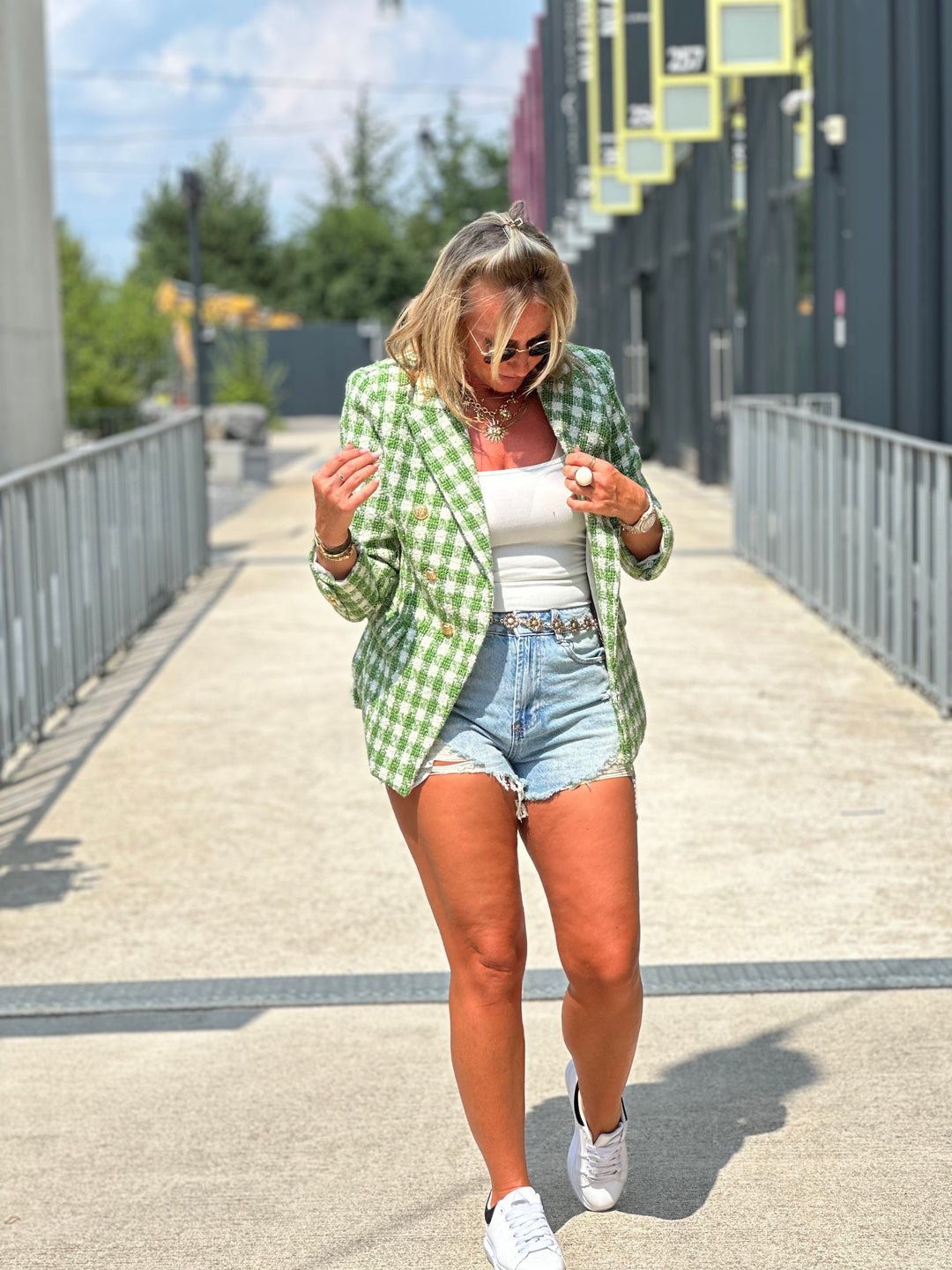 Veste tweed Vert/beige Summer