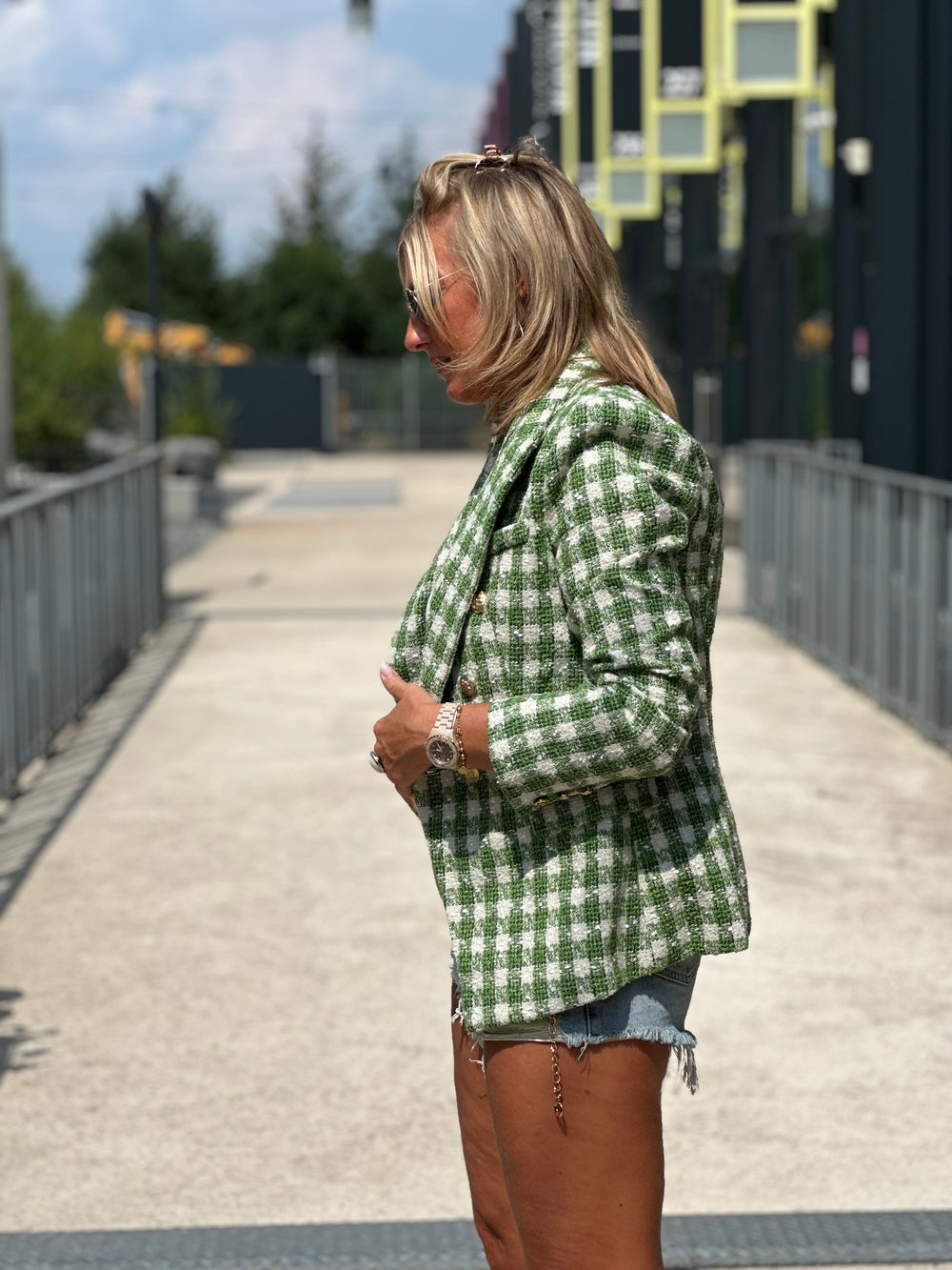 Veste tweed Vert/beige Summer