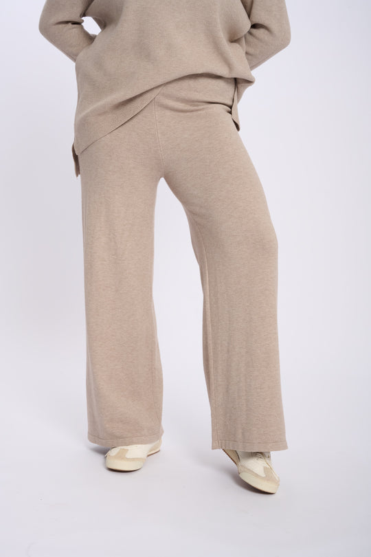 PANTALON MAILLE SOPHIE TAUPE (42 au 50)