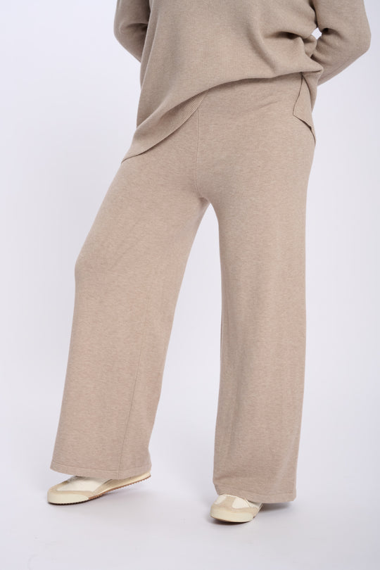 PANTALON MAILLE SOPHIE TAUPE (42 au 50)