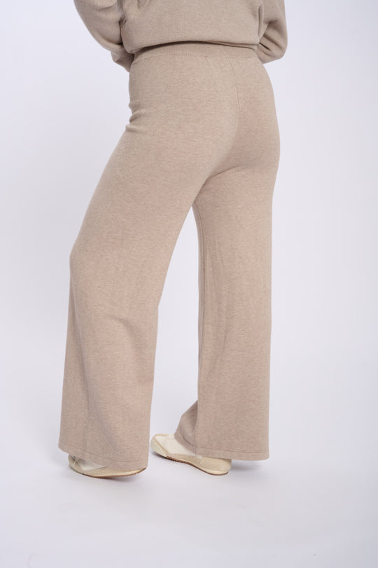 PANTALON MAILLE SOPHIE TAUPE (42 au 50)