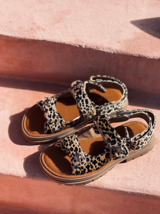 Sandal plate forme leopard/8-1995