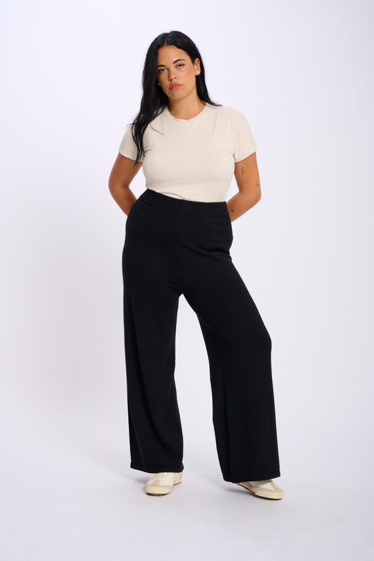 PANTALON MAILLE SOPHIE NOIR(40 au 50)