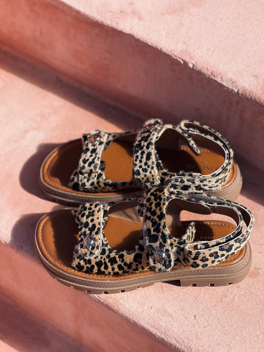 Sandal plate forme leopard/8-1995