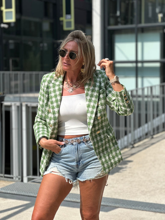 Veste tweed Vert/beige Summer