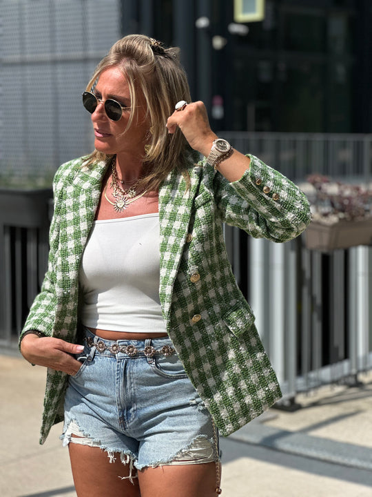 Veste tweed Vert/beige Summer