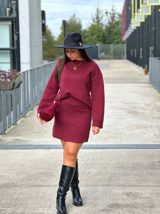 Ensemble maille Bordeaux Mila