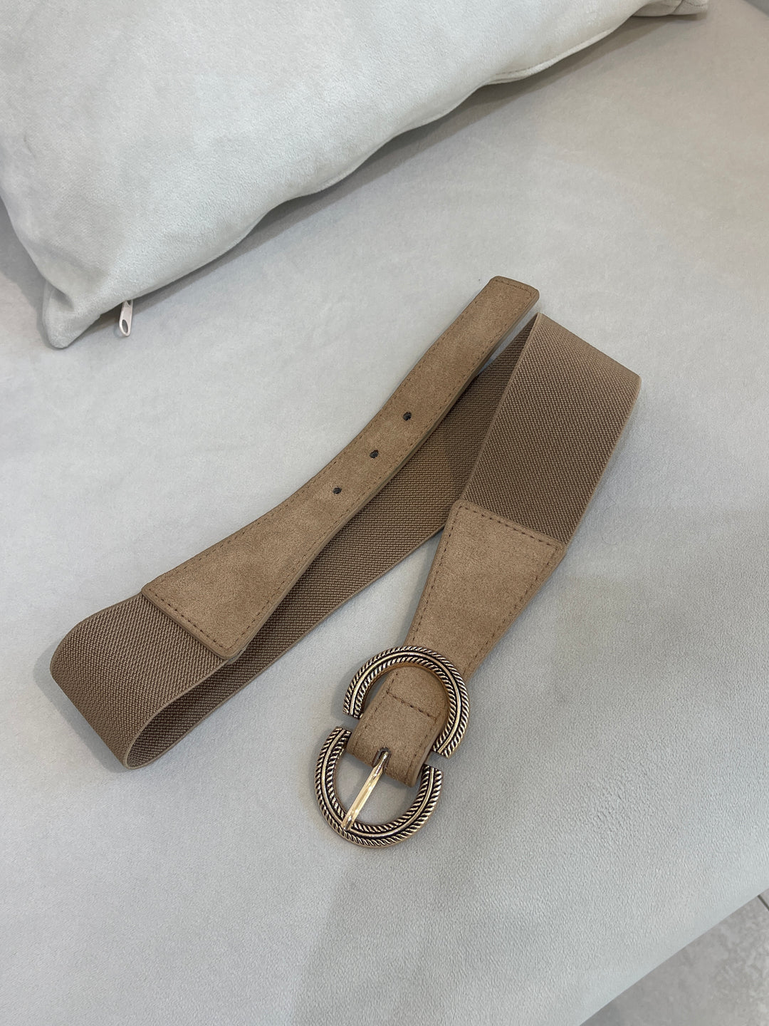 Ceinture élastique taupe